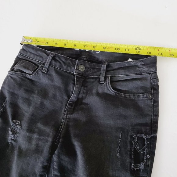 ZARA Z1975 Charcoal Grey Distressed Ankle Skinny Jeans - Picture 9 of 11